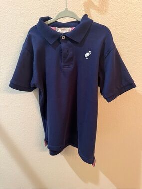 The Beaufort Bonnet Company Navy Polo with White Logo